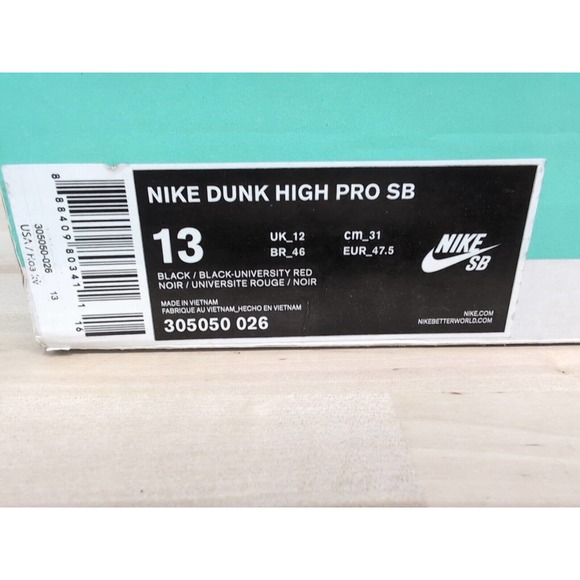 NIB Nike SB Dunk High Pro Distressed Leather Size 13 305050 026 main image 3